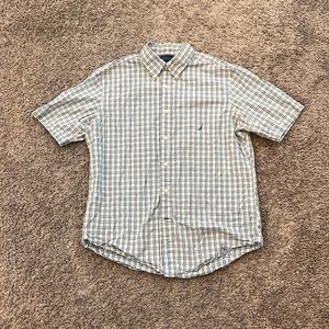 Great condition Mens Nautica plaid short sleeve button down L